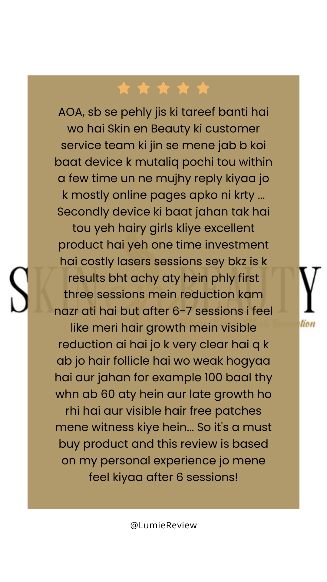 Lumie customer review screenshot 5